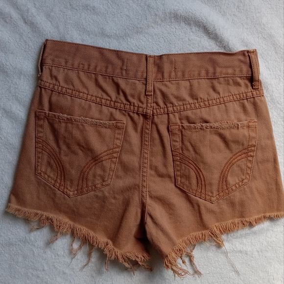 Hollister High-rise Embroidered Front Cutoff Short Shorts size 0/24 - Picture 2 of 6